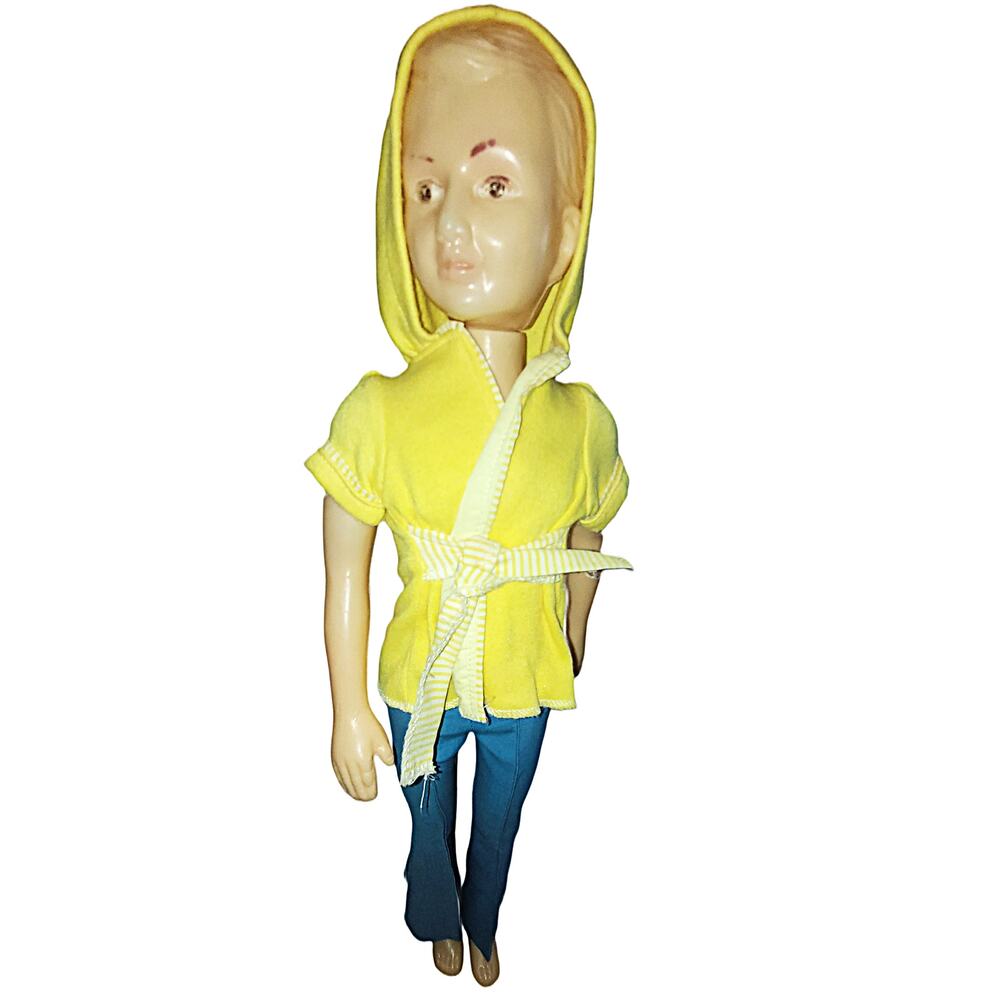 18" 1950's Vintage Molded Celluloid Teen Boy Doll